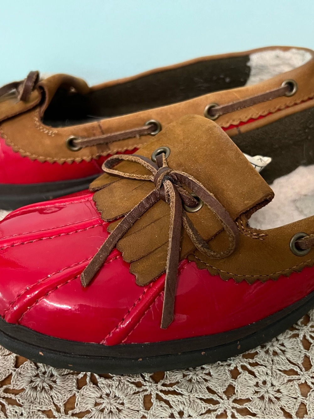 Ugg Red Rain Moccasins